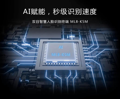 秒级识别,无感通行:米立双目智慧人脸识别终端ML8-K5M