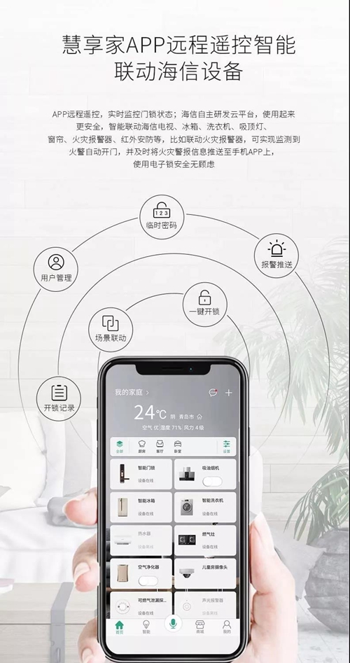 海信博睿智能门锁:六大智能传感器,24小时全天候安全守护