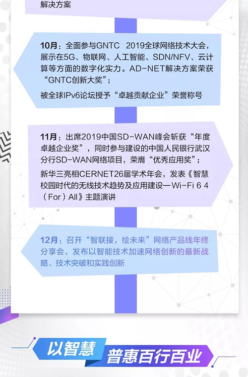 2019新华三网络年度盘点:以智能联接使能智慧未来
