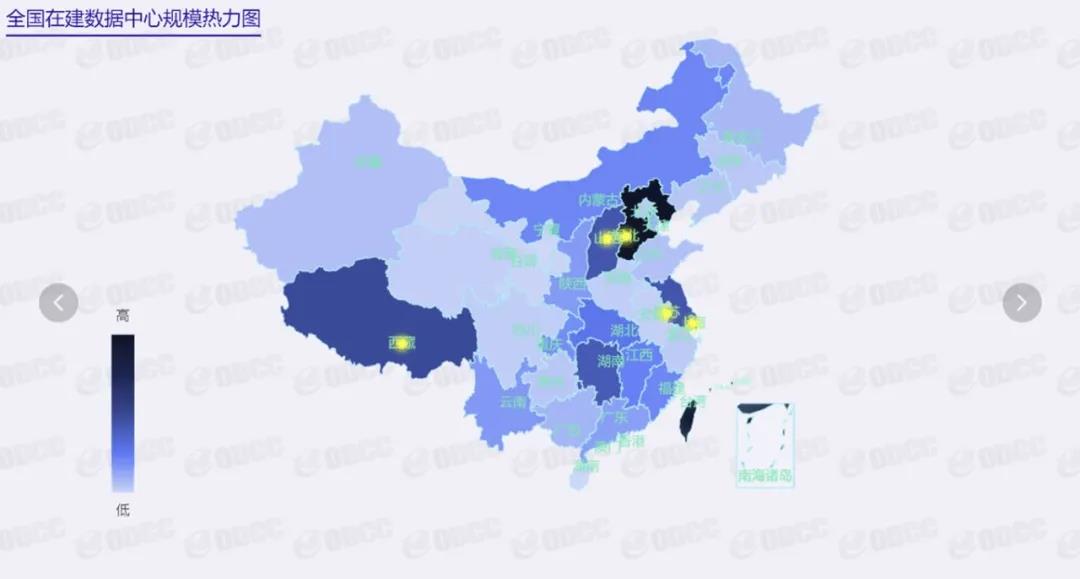 全国数据中心热力图